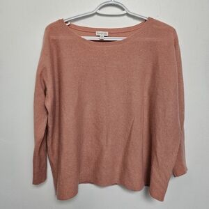 Garnett Hill Sz S Essential 100% Cashemre Cropped Women's Salmon knit  Sweater